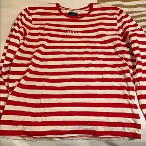 HUF red stripe crewneck